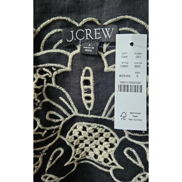 J.Crew Linen Cutwork Tunic Dress - Picture 10 of 12